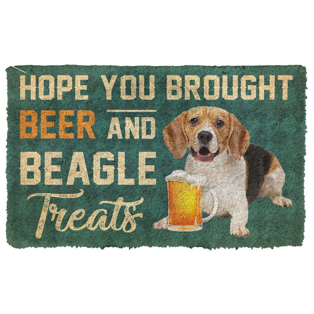 Noodever 3D Hope You Brought Beer And Beagle Treats Doormat