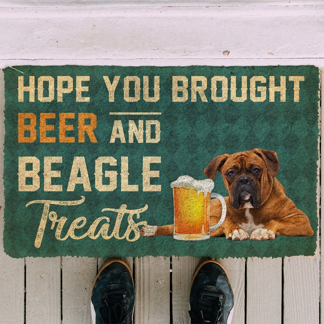 Noodever 3D Hope You Brought Beer And Boxer Treats Doormat