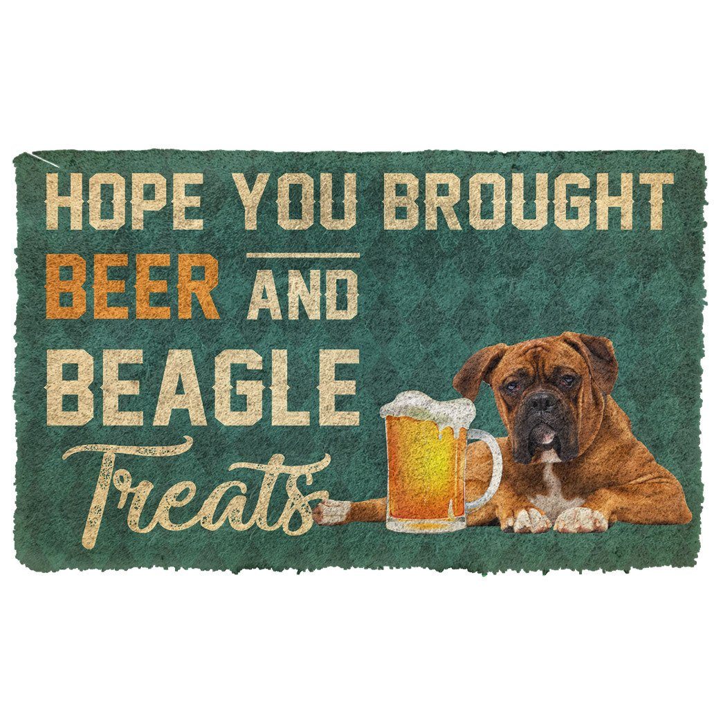 Noodever 3D Hope You Brought Beer And Boxer Treats Doormat