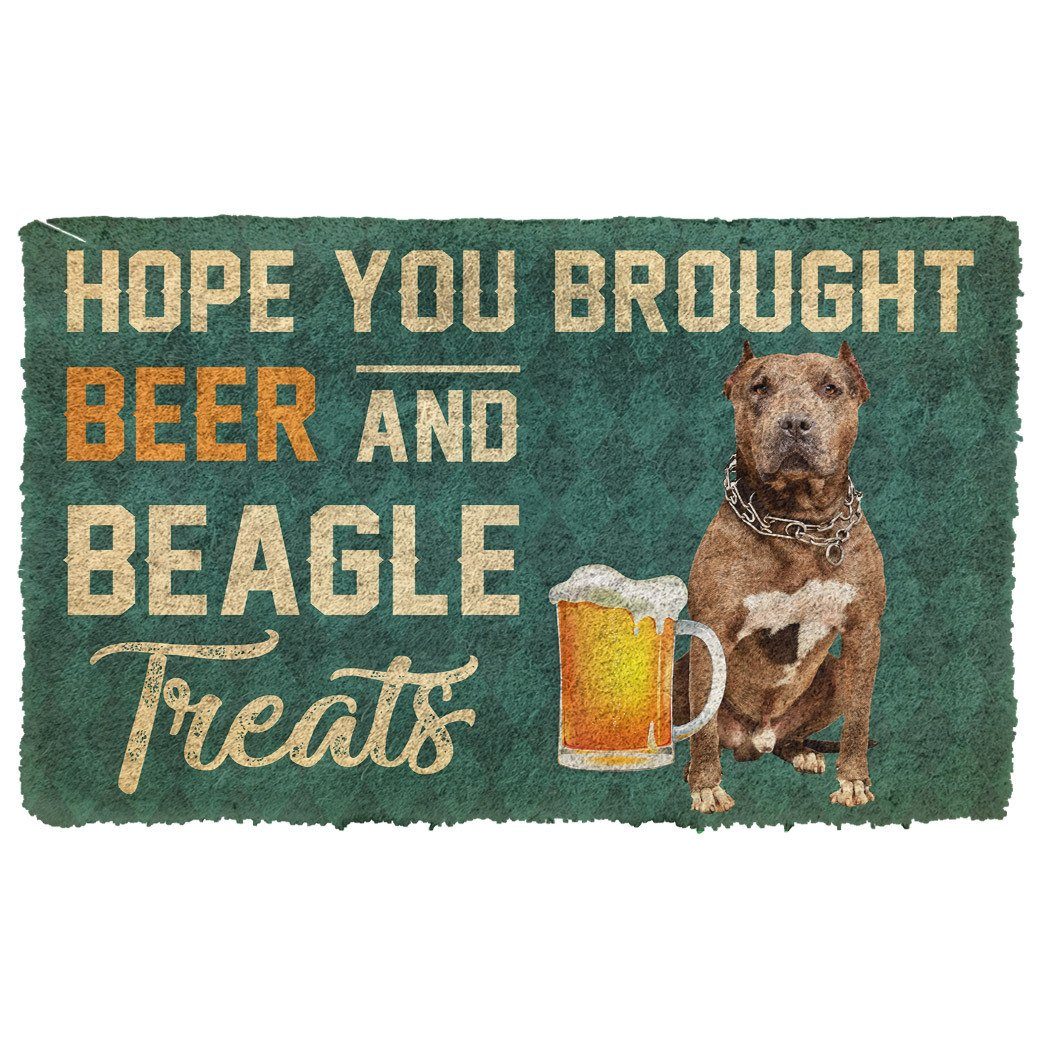 Noodever 3D Hope You Brought Beer And Pitbull Treats Doormat