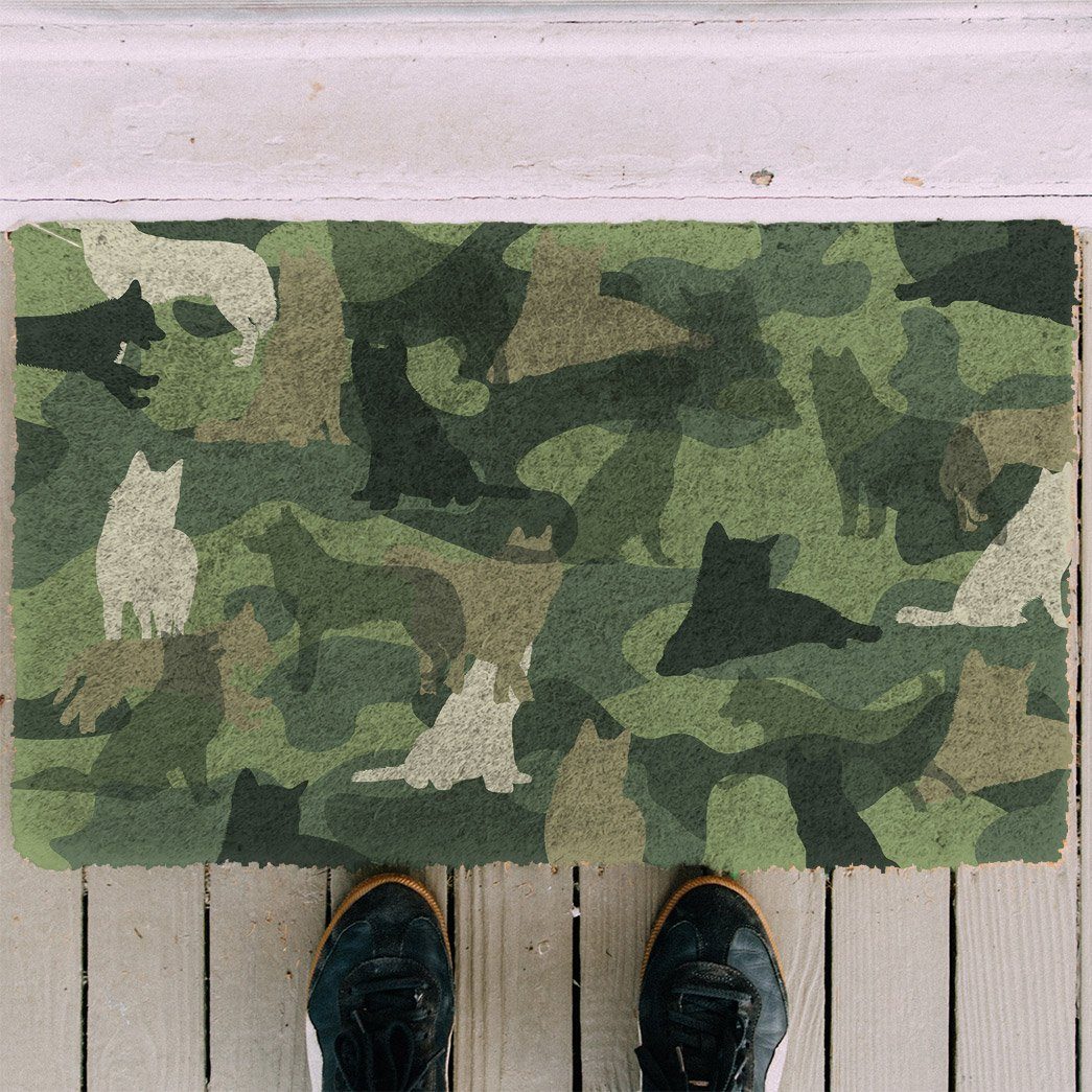 Noodever 3D Husky Camo Doormat