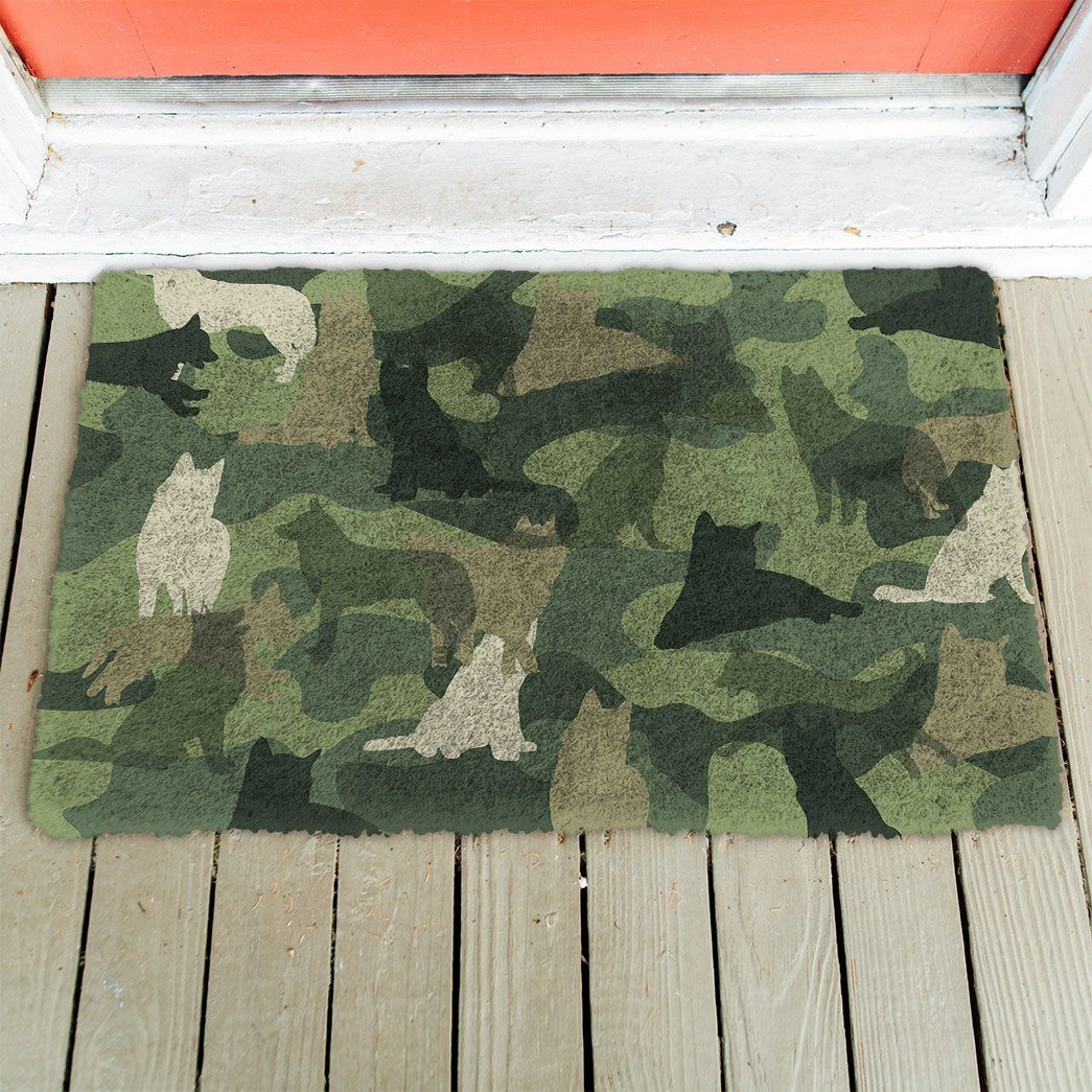 Noodever 3D Husky Camo Doormat
