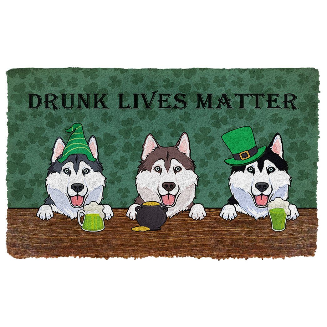 Noodever 3D Husky Drunk Lives Matter Doormat