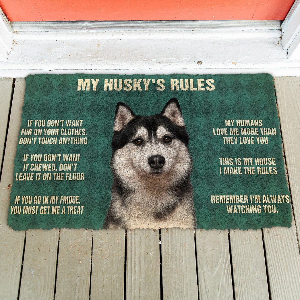 Noodever 3D Husky'S Rules Doormat