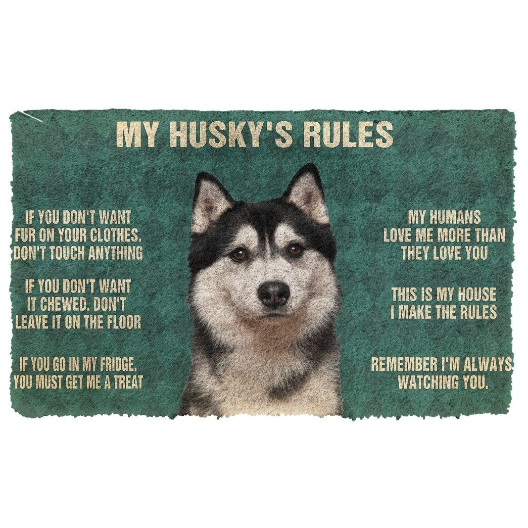 Noodever 3D Husky'S Rules Doormat