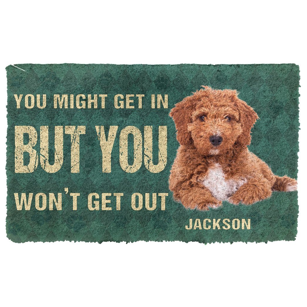 Noodever 3D Keep Door Closed Poodles Dog Gender Doormat