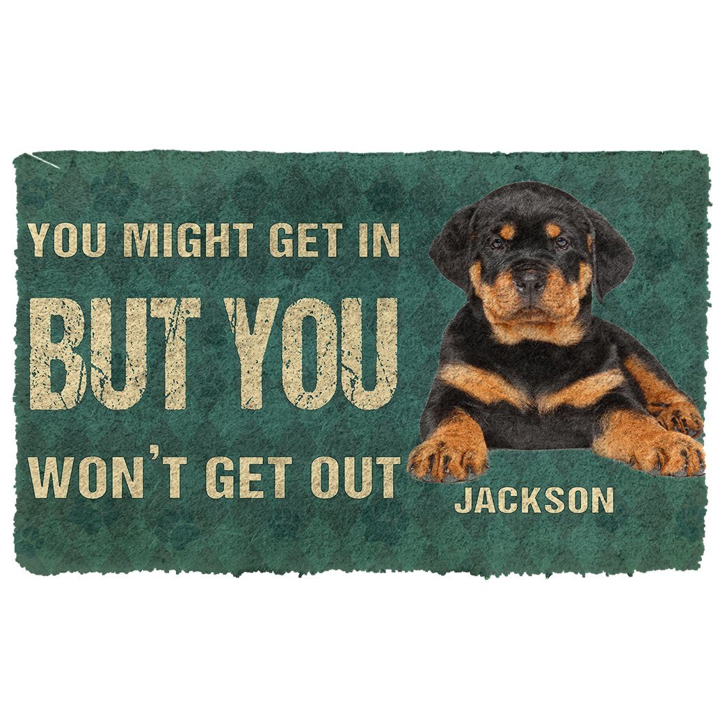 Noodever 3D Keep Door Closed Rottweilers Dog Gender Doormat