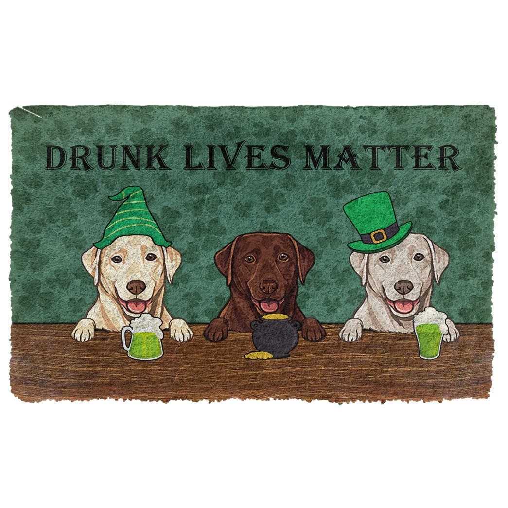 Noodever 3D Labrador Retriever Drunk Lives Matter Doormat