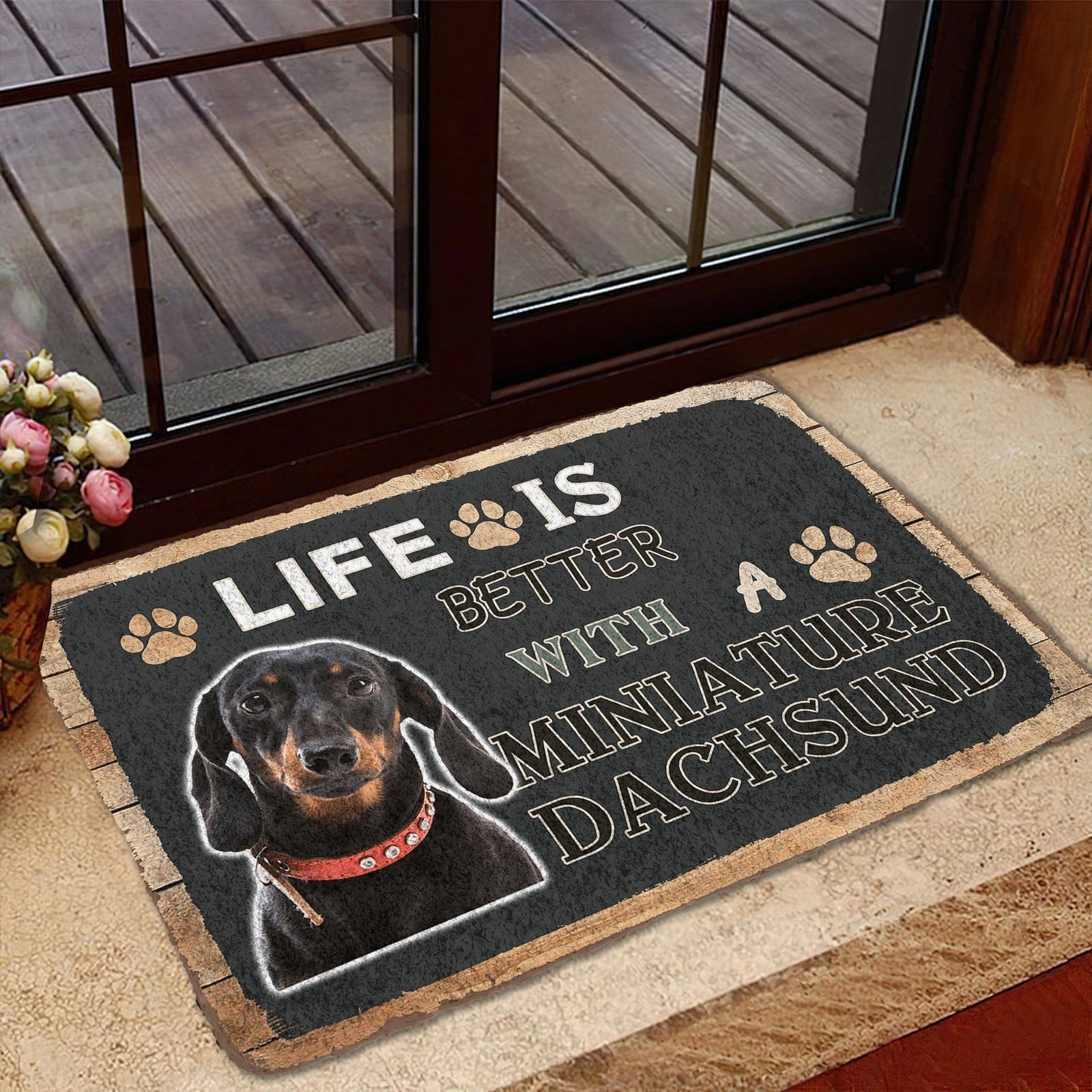 Noodever 3D Life Is Better With A Dachsund Doormat