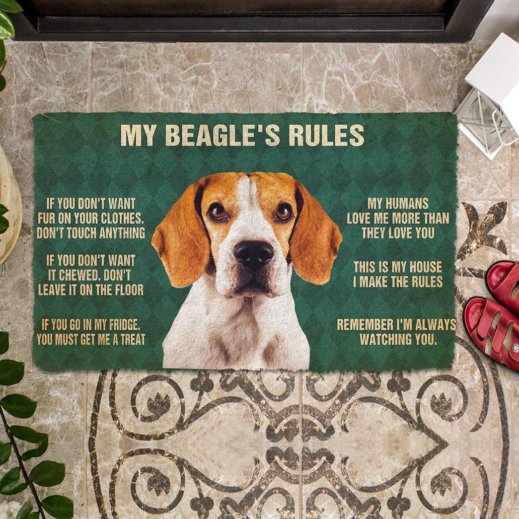 Noodever 3D My Beagle's Rules Doormat