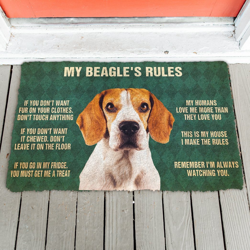 Noodever 3D My Beagle's Rules Doormat