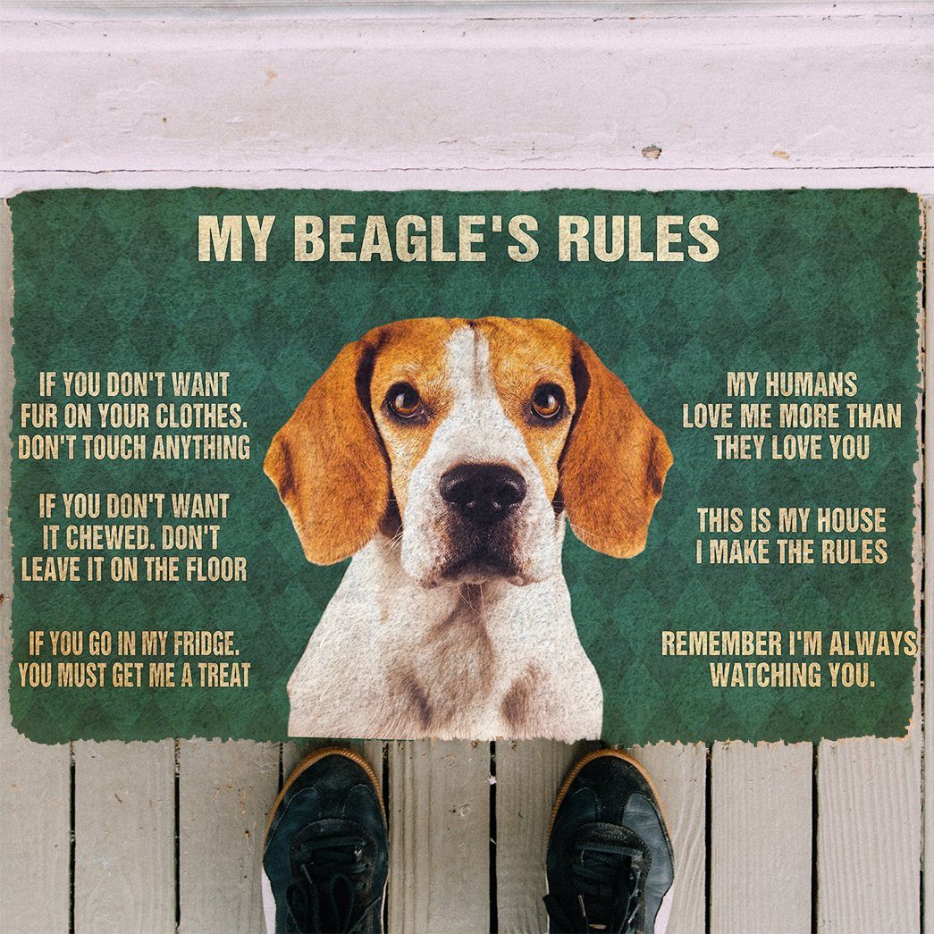 Noodever 3D My Beagle's Rules Doormat