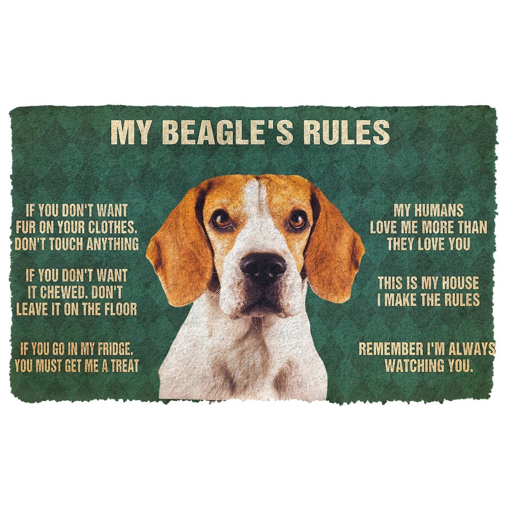 Noodever 3D My Beagle's Rules Doormat