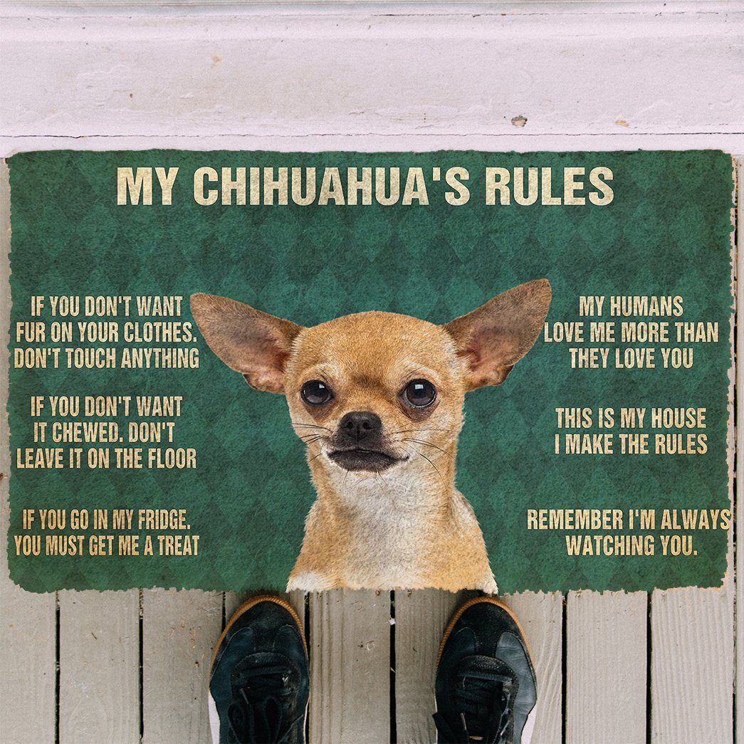 Noodever 3D My Chihuahua's Rules Doormat
