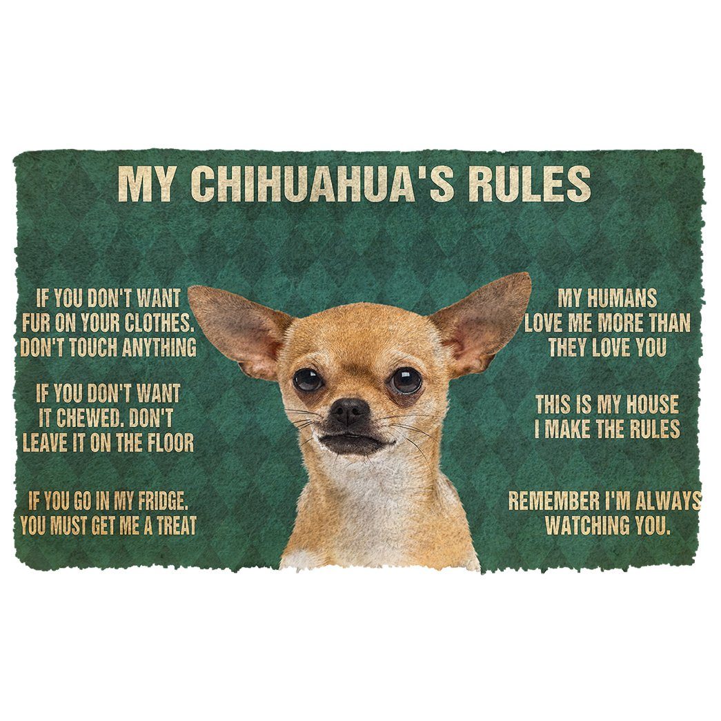 Noodever 3D My Chihuahua's Rules Doormat