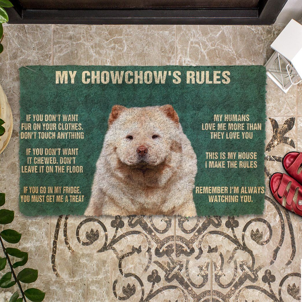 Noodever 3D My ChowChow's Rules Doormat