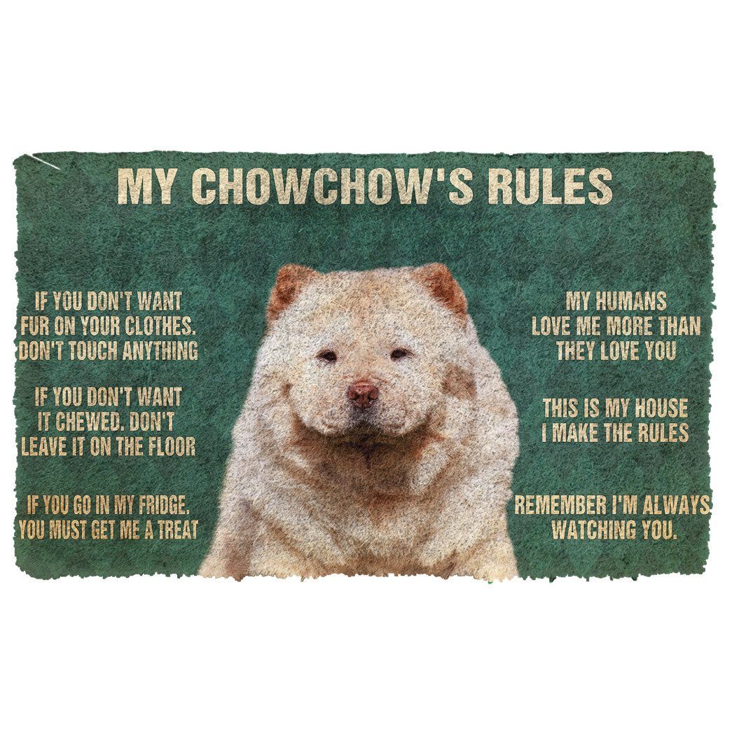 Noodever 3D My ChowChow's Rules Doormat