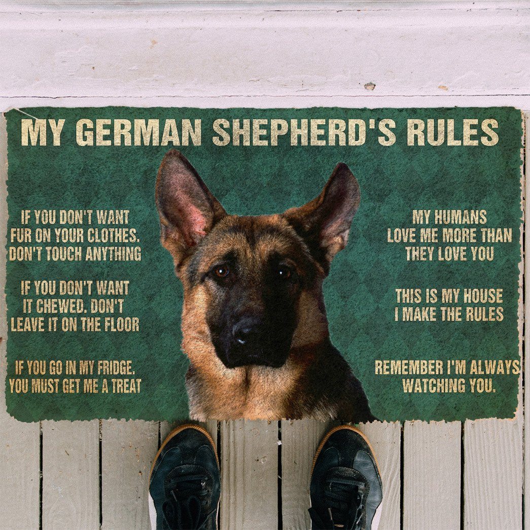 Noodever 3D My German Shepherd's Rules Doormat
