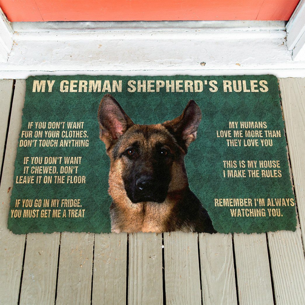 Noodever 3D My German Shepherd's Rules Doormat