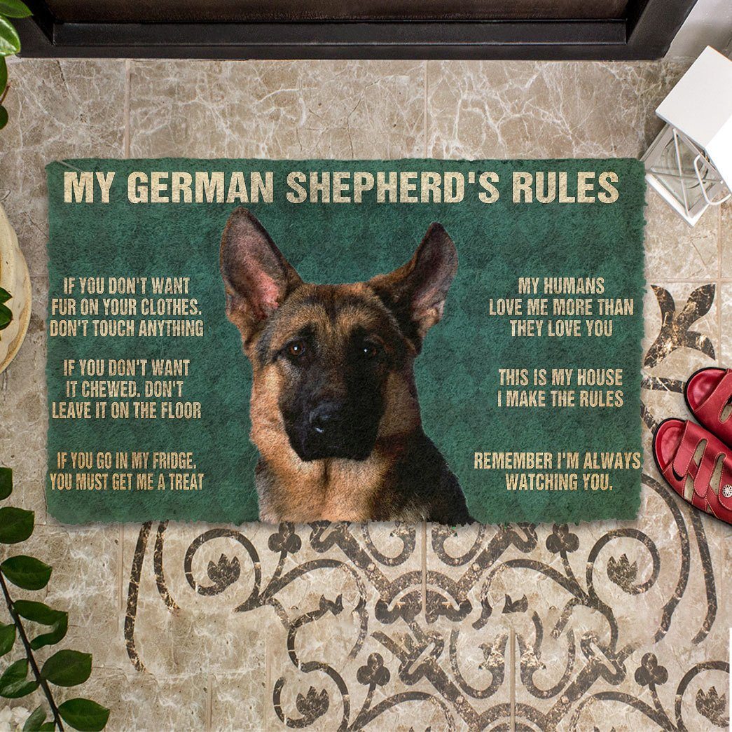 Noodever 3D My German Shepherd's Rules Doormat