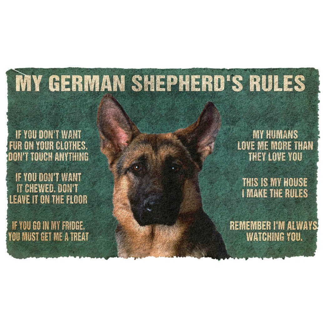 Noodever 3D My German Shepherd's Rules Doormat