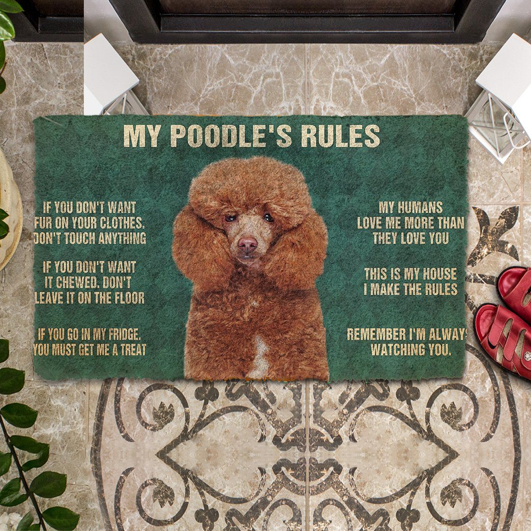 Noodever 3D My Poodle's Rules Doormat