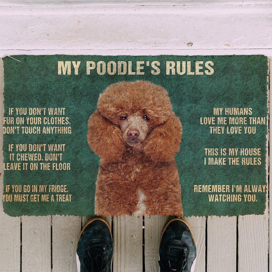 Noodever 3D My Poodle's Rules Doormat