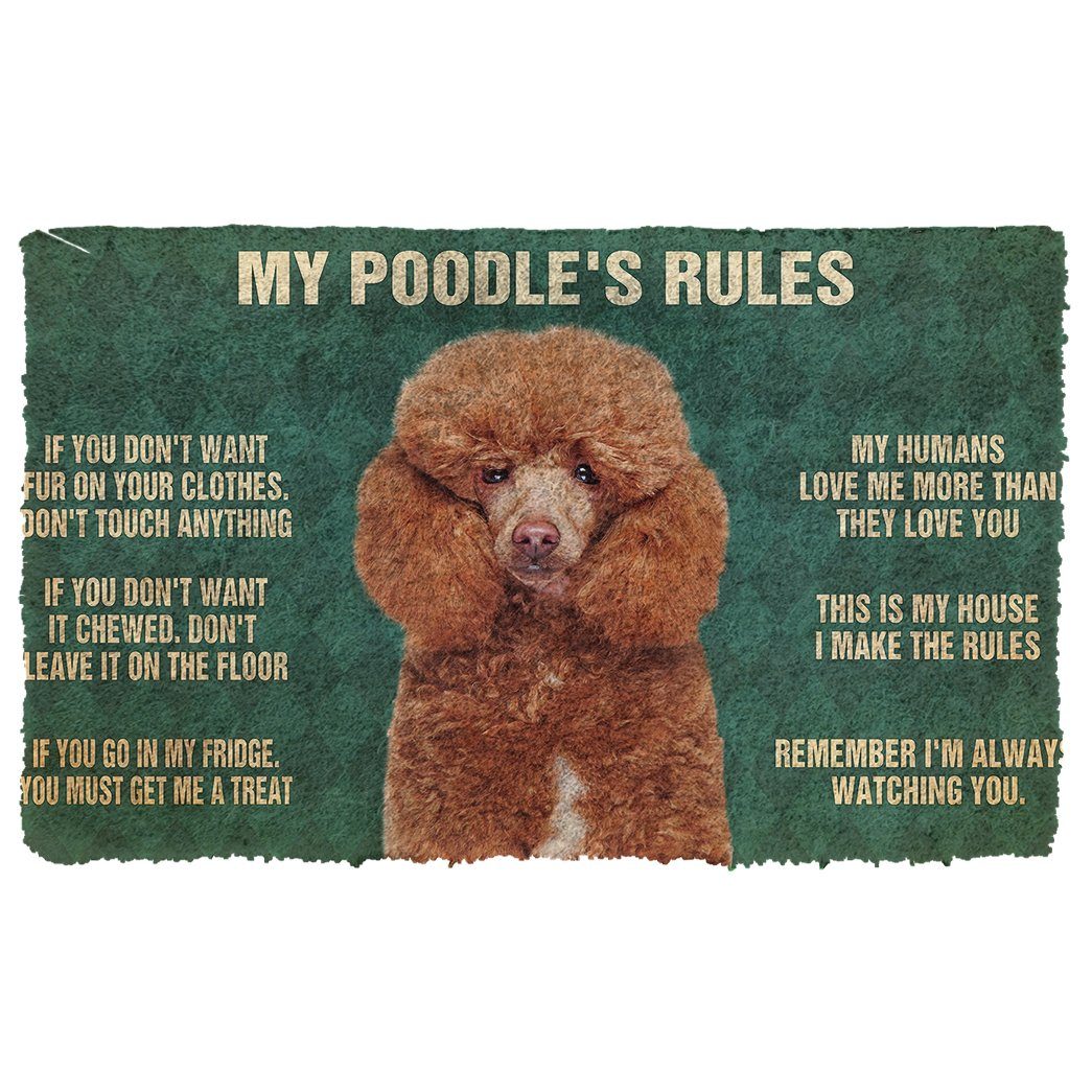 Noodever 3D My Poodle's Rules Doormat