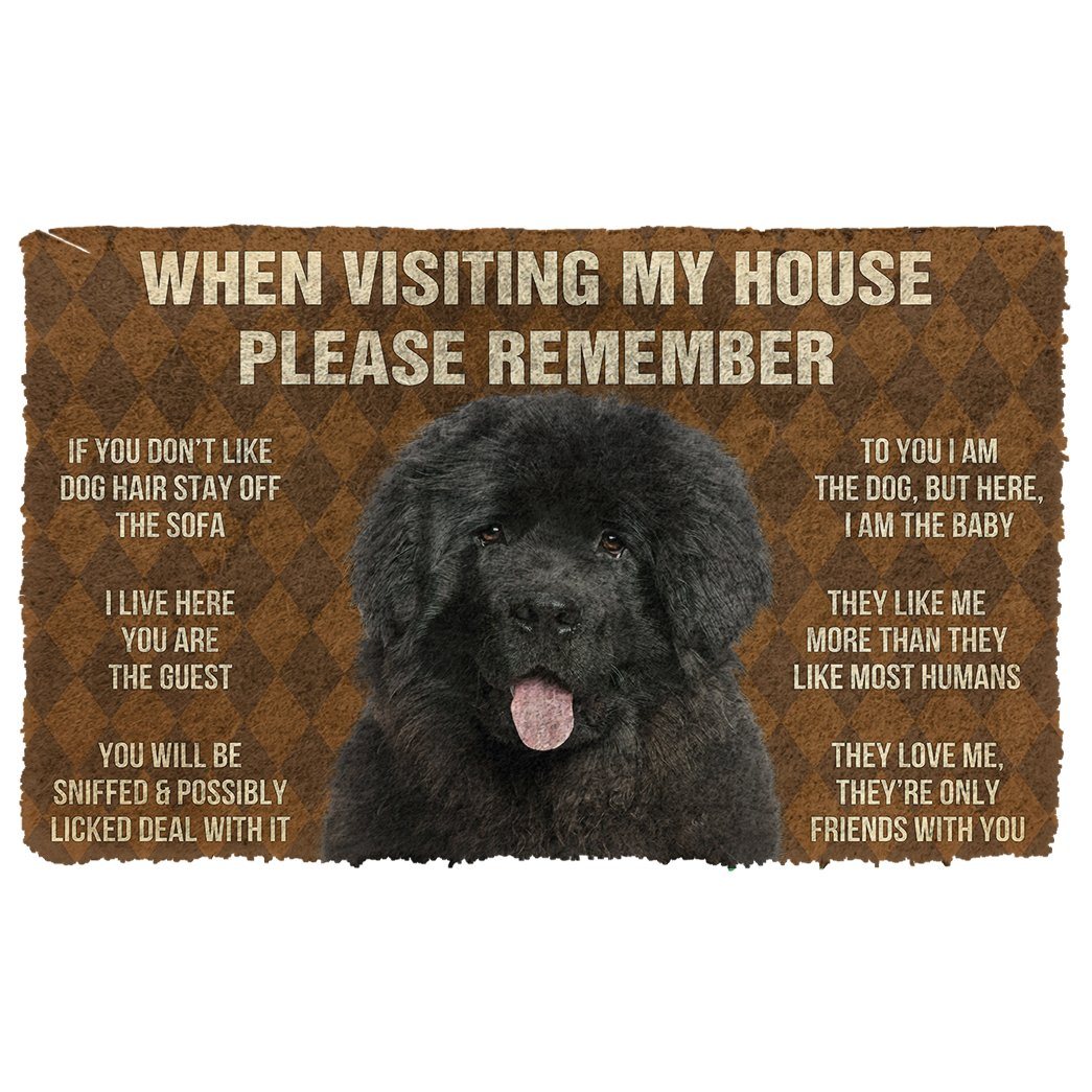 Noodever 3D Newfoundland House Rules Doormat