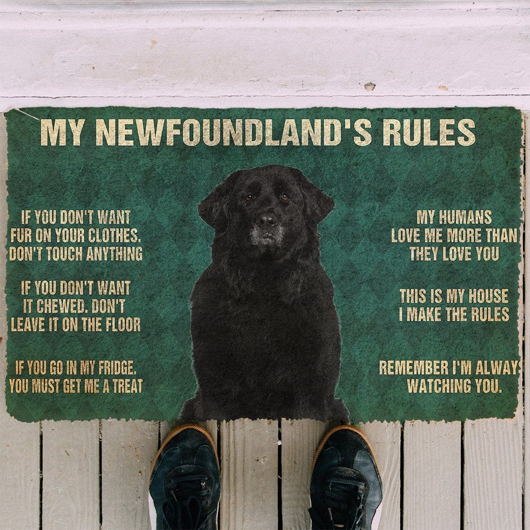 Noodever 3D Newfoundland's Rules Doormat