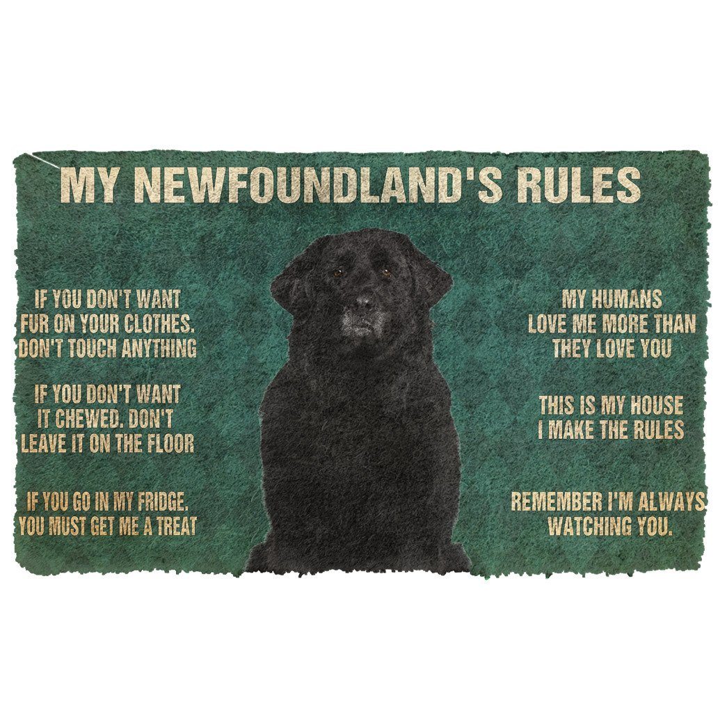 Noodever 3D Newfoundland's Rules Doormat