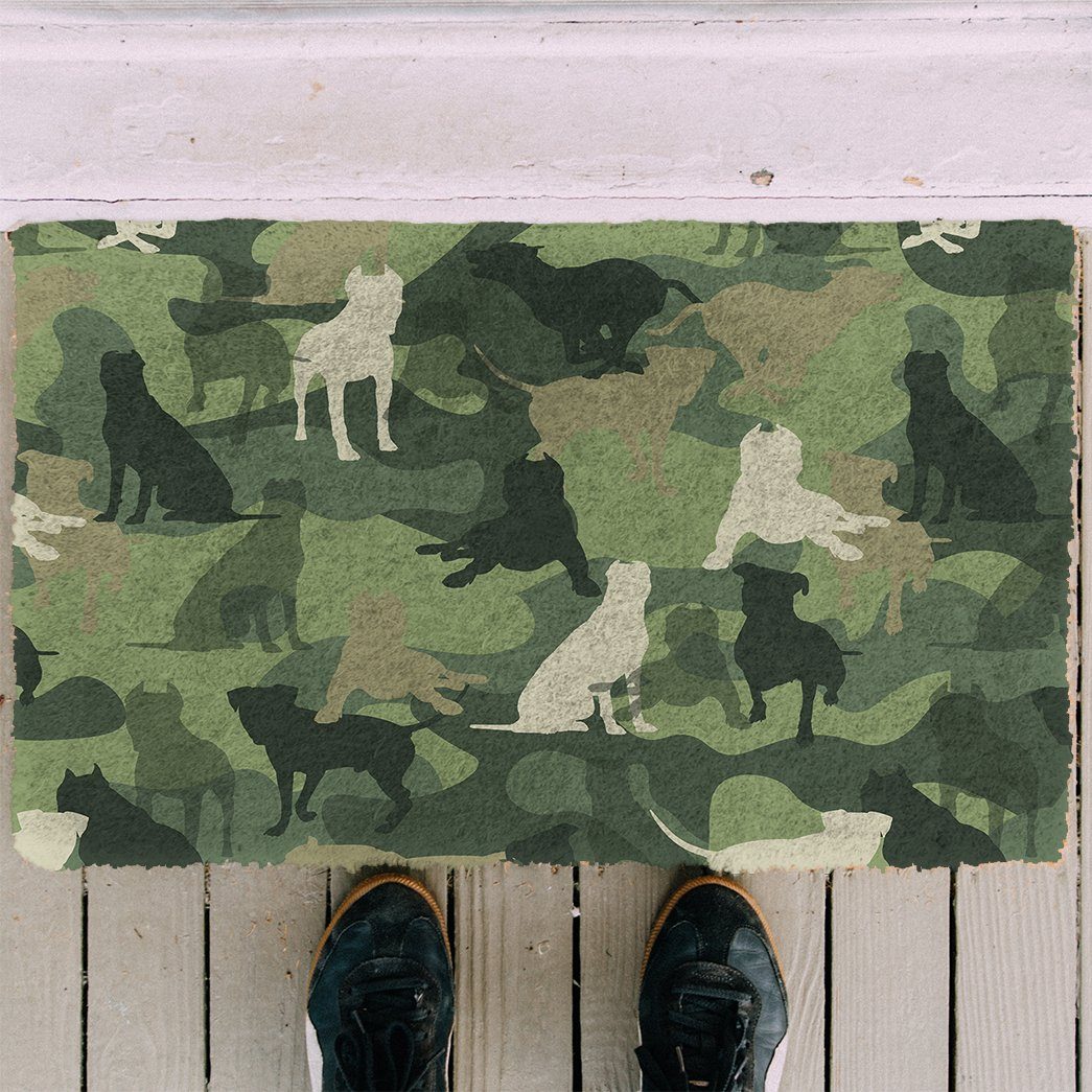 Noodever 3D Pit Bull Camo Doormat