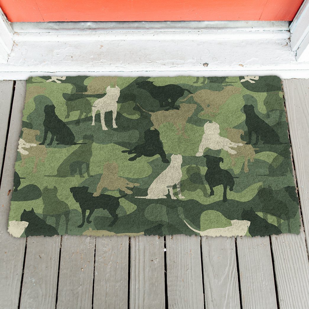 Noodever 3D Pit Bull Camo Doormat