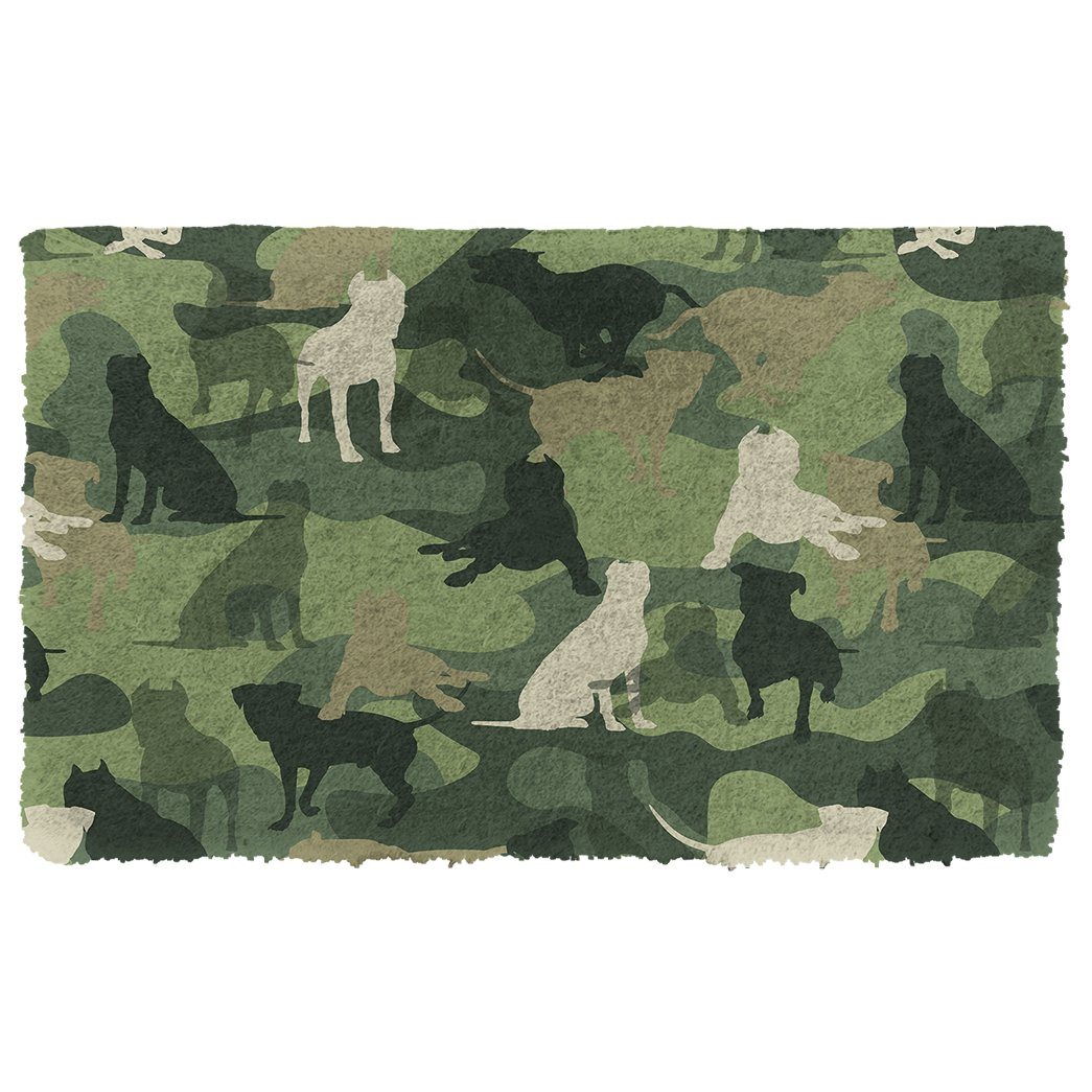 Noodever 3D Pit Bull Camo Doormat