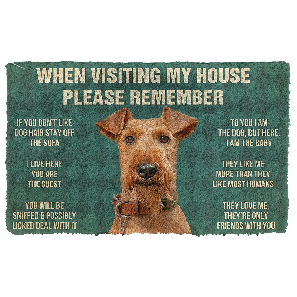Noodever  3D Please Remember Airedale Terrier Dogs House Rules Doormat