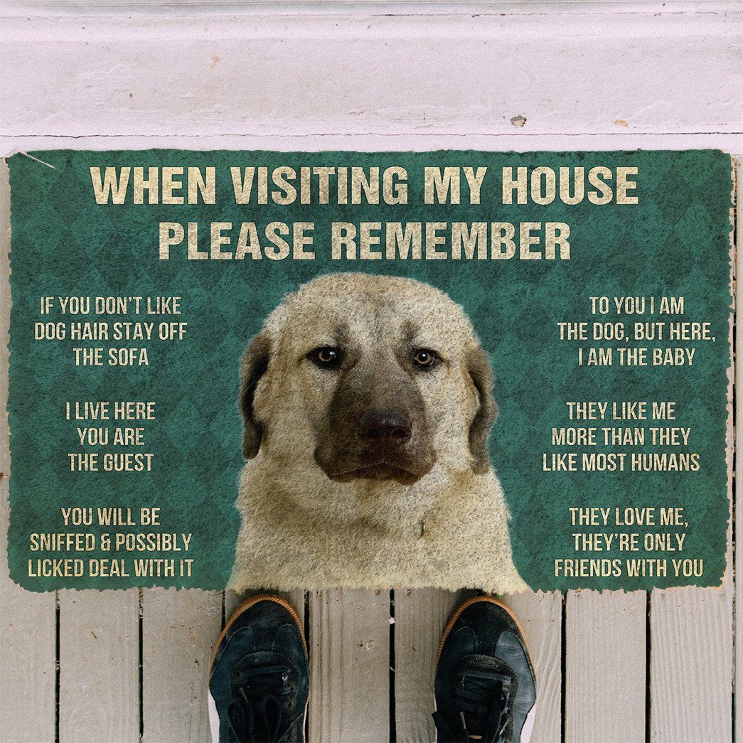 Noodever 3D Please Remember Anatolian Shepherd Dogs House Rules Doormat