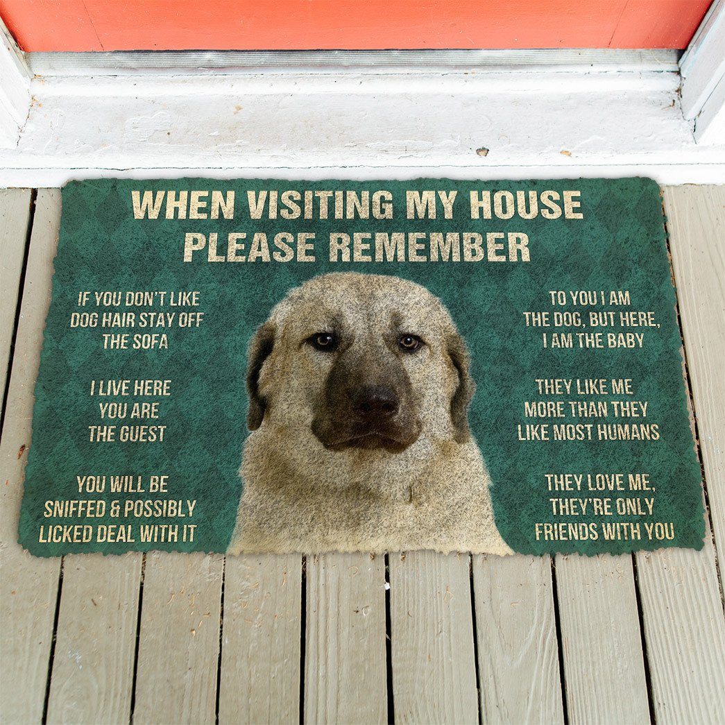 Noodever 3D Please Remember Anatolian Shepherd Dogs House Rules Doormat