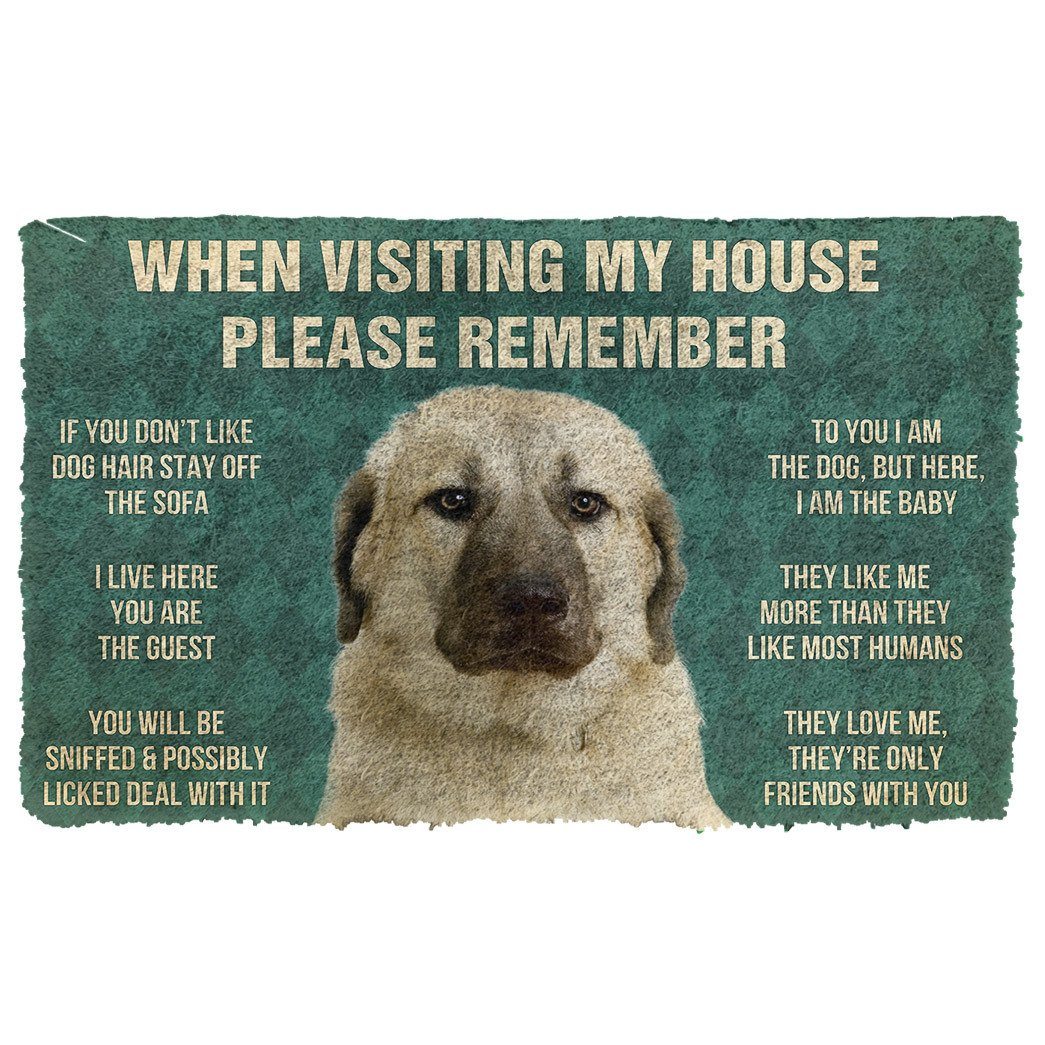 Noodever 3D Please Remember Anatolian Shepherd Dogs House Rules Doormat