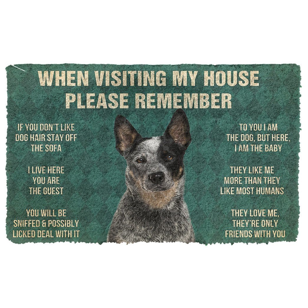 Noodever  3D Please Remember Australian Cattle Dog's House Rules Doormat