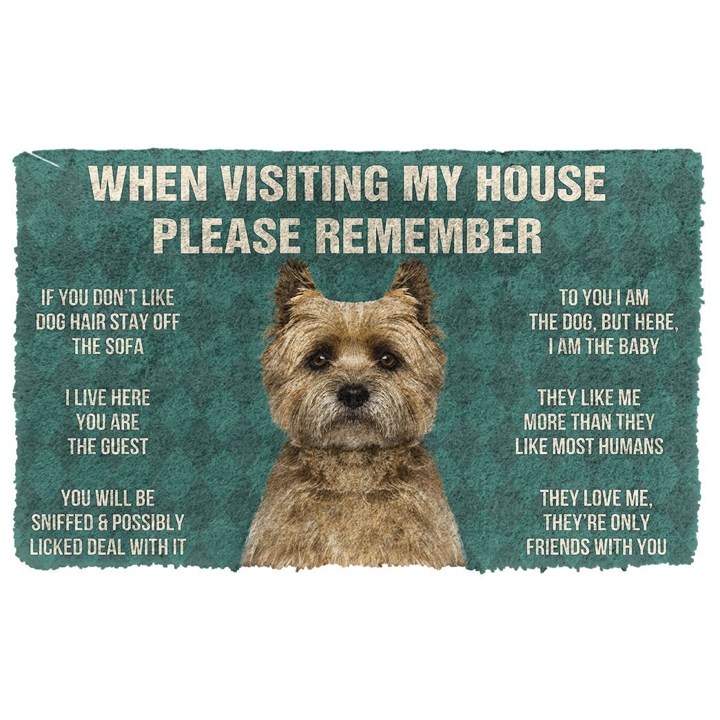 Noodever 3D Please Remember Cairn Terrier Dogs House Rules Doormat