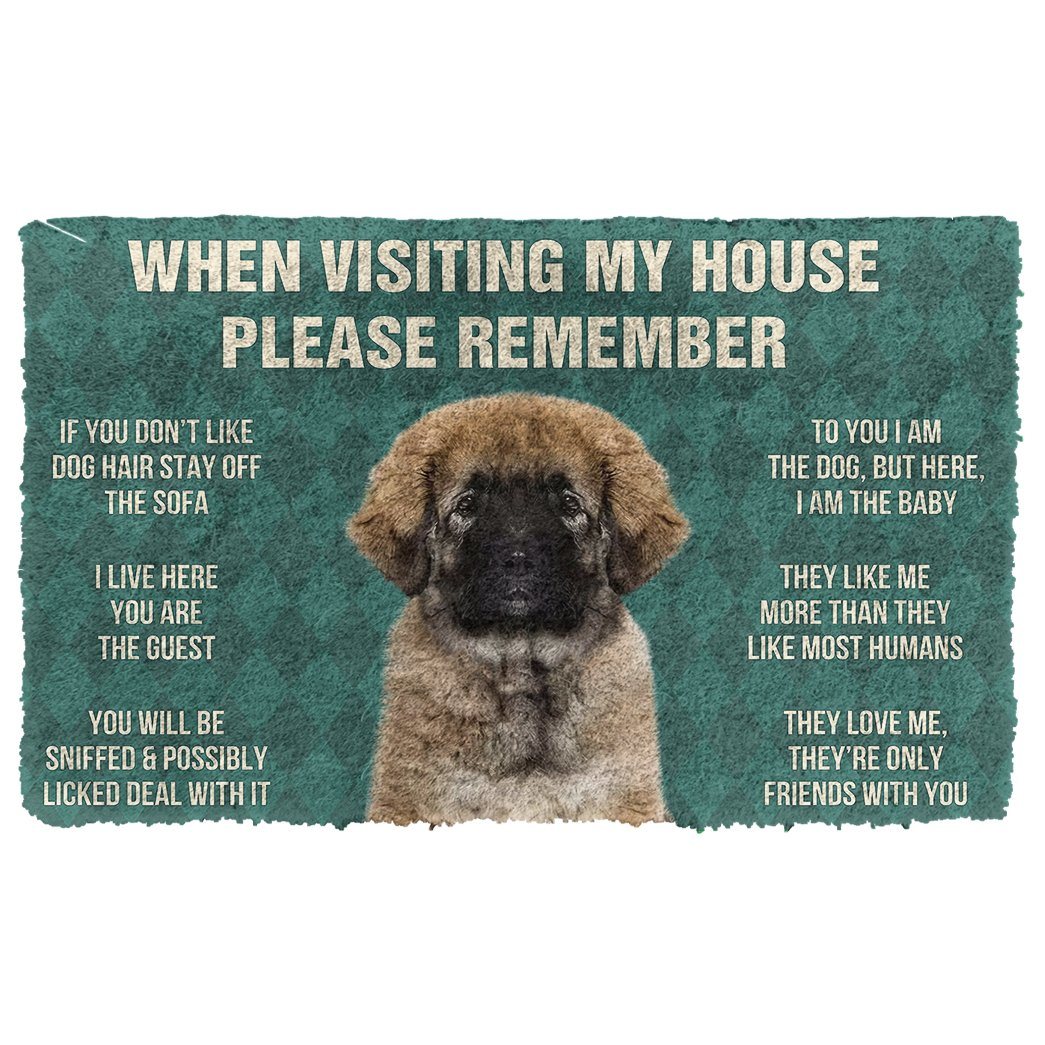 Noodever 3D Please Remember Caucasian Shepherd Dogs House Rules Doormat