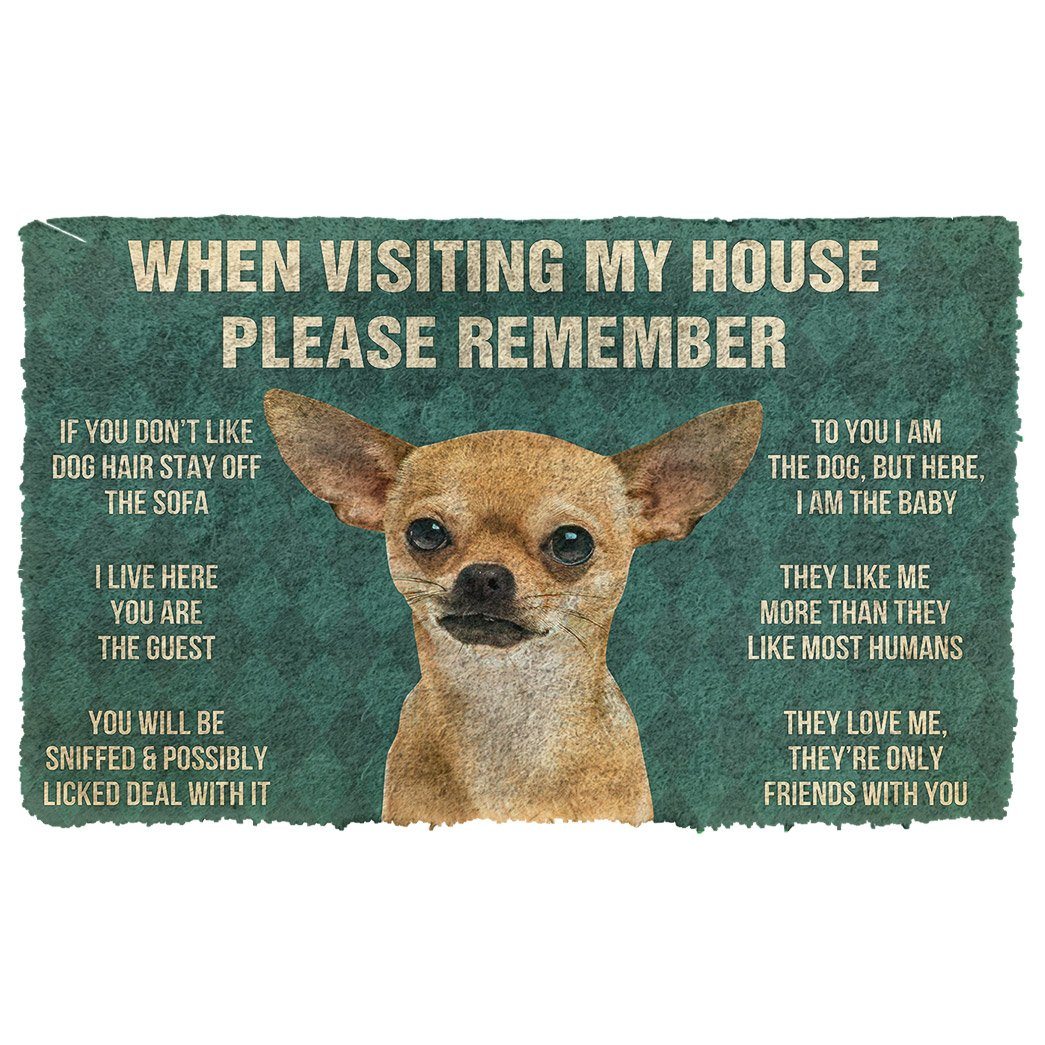 Noodever  3D Please Remember Chihuahua Dogs House Rules Doormat