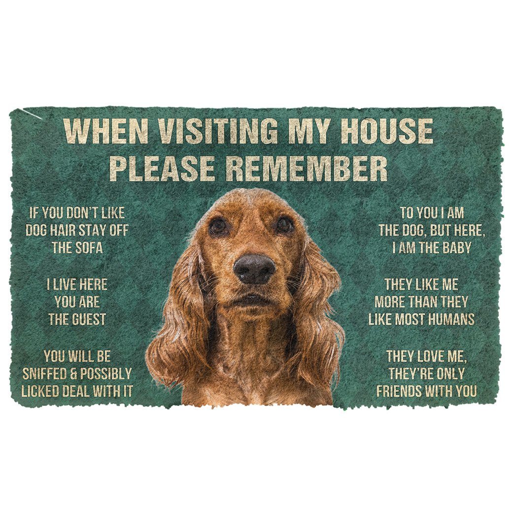 Noodever 3D Please Remember Cocker Spaniel Dogs House Rules Doormat