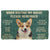 Noodever  3D Please Remember Corgi Dog's House Rules Doormat