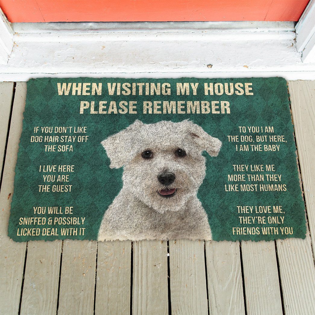 Noodever 3D Please Remember Coton de Tulear Dogs House Rules Doormat