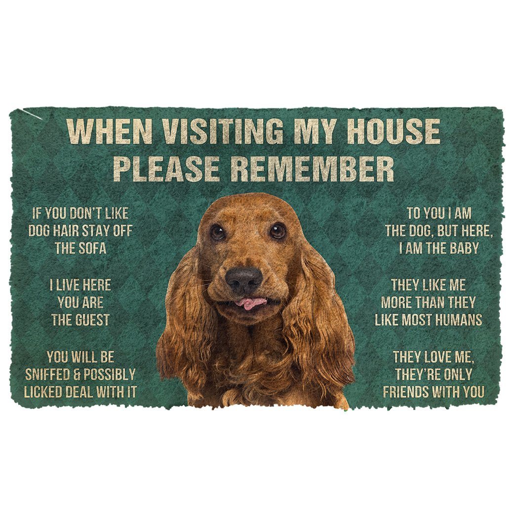 Noodever 3D Please Remember English Cocker Spaniel Dogs House Rules Doormat