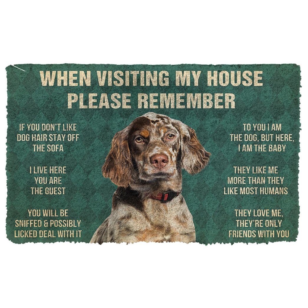 Noodever 3D Please Remember English Setter Dogs House Rules Doormat