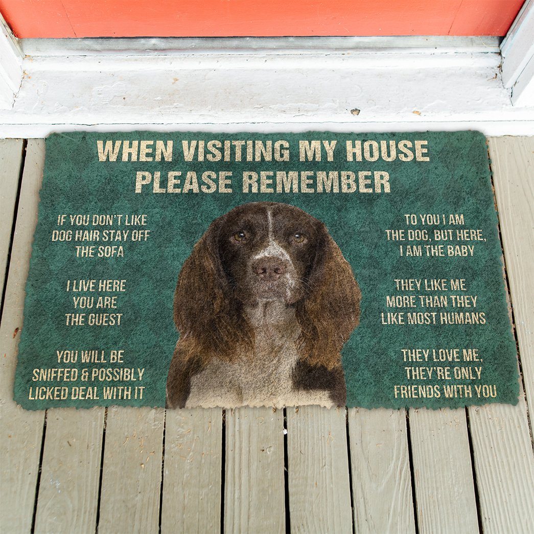 Noodever  3D Please Remember English Springer Spaniel Dogs House Rules Doormat