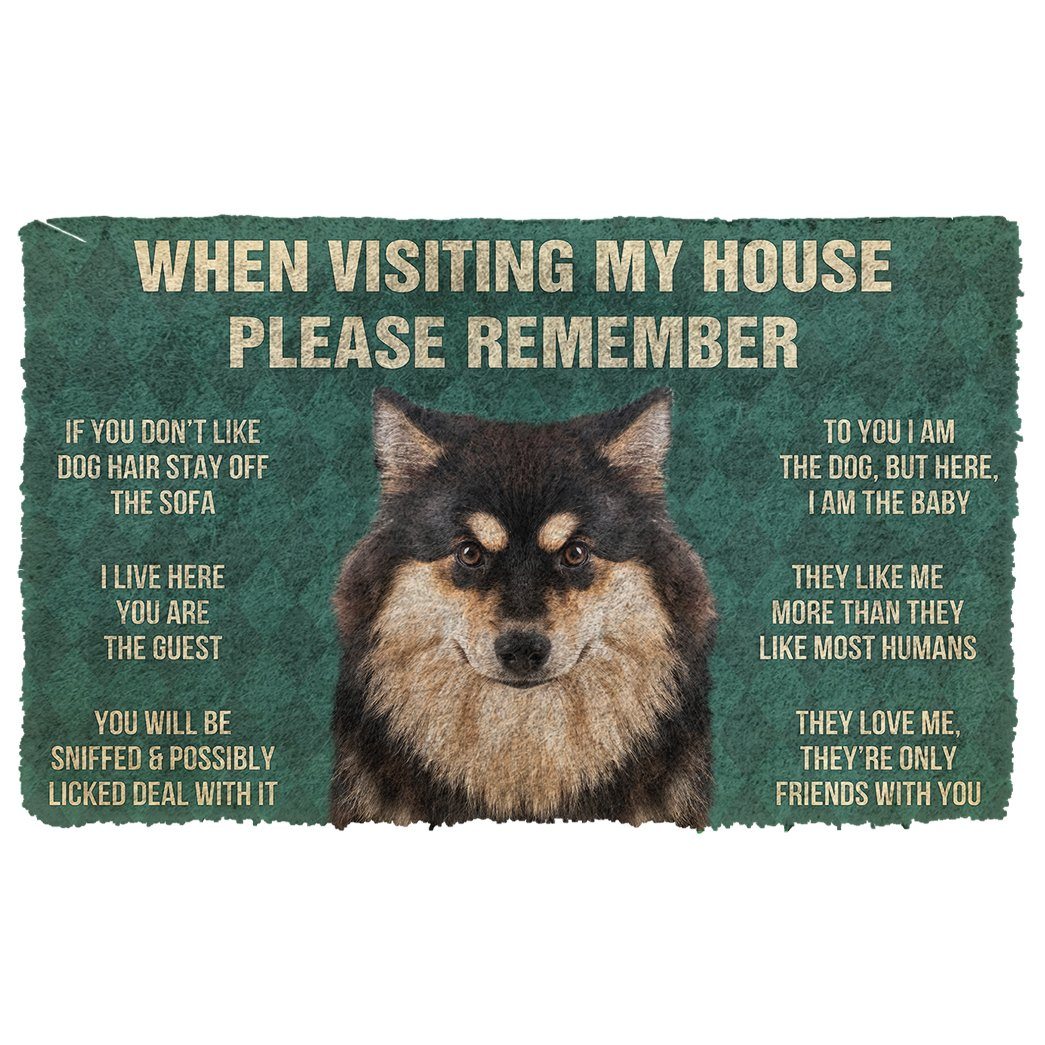 Noodever 3D Please Remember Finnish Lapphund Dogs House Rules Doormat