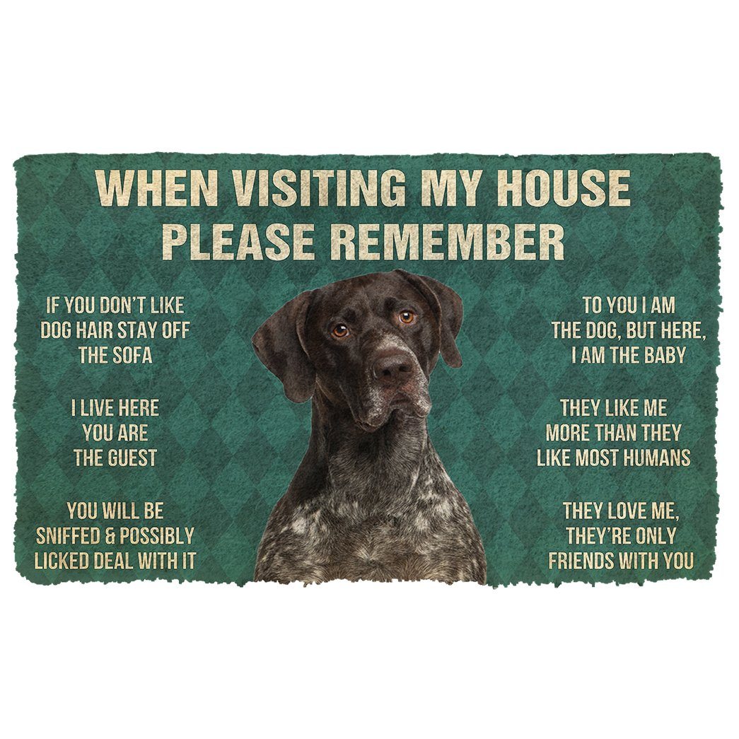 Noodever  3D Please Remember German Shorthaired Pointers Dog's House Rules Doormat